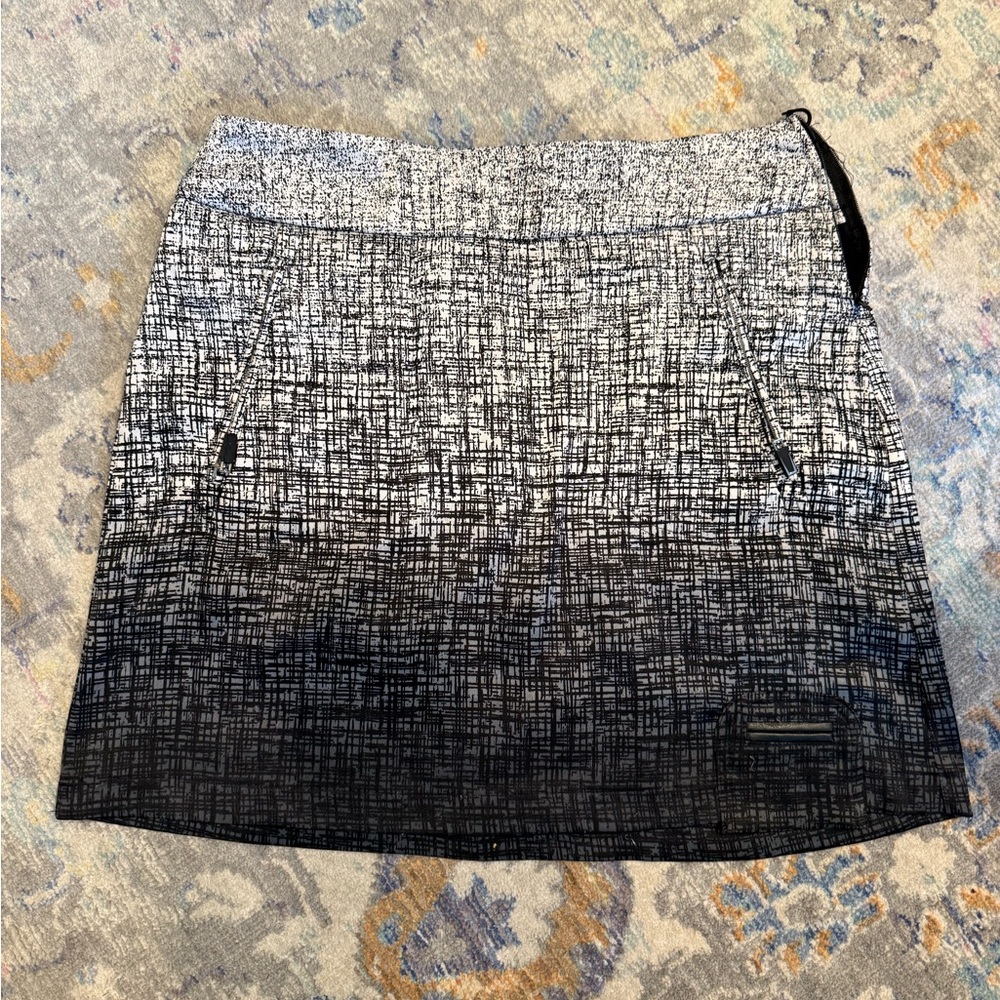 Jamie Sadock Gray and White Mini Pencil Skirt